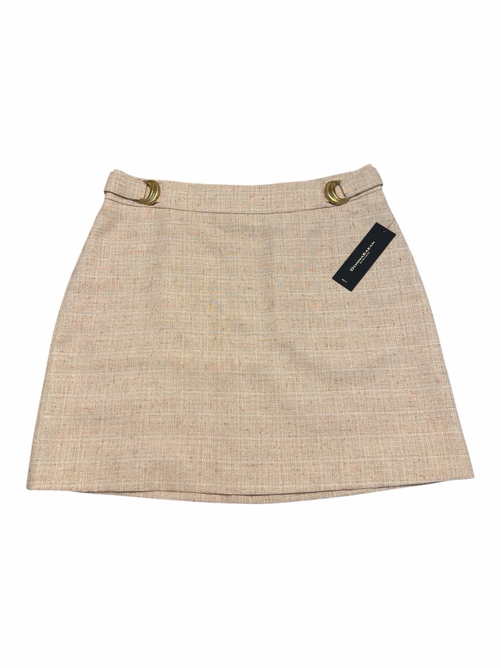 Old Money Blush Beige Donna Karan Textured Mini Skirt NWT 16